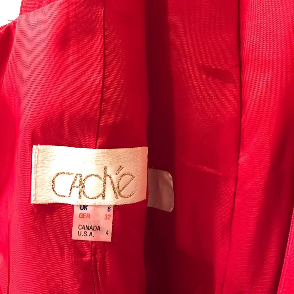 Cache Red Gown With Brooch - image 7